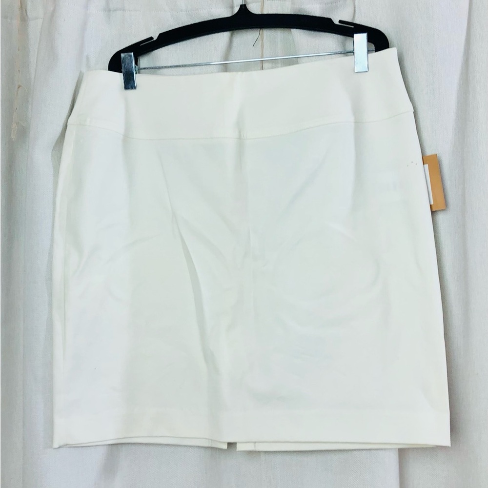 Ellen Tracy White Mini Pencil Skirt 125598 NWT Women Size 10
